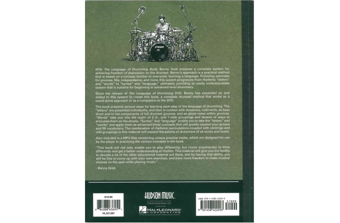 Carte + CD Meinl Benny Greb "The language of drumming" Textbook incl. MP3-CD