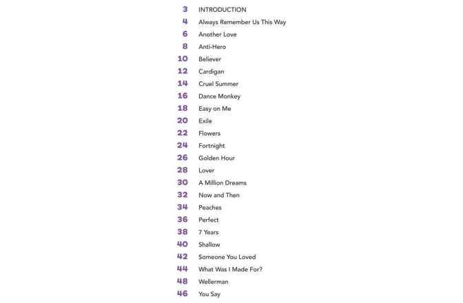 Carte de cântece No brand Piano-by-Color - Pop Songs