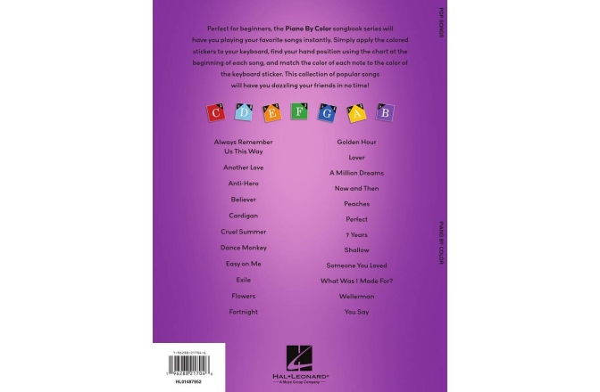 Carte de cântece No brand Piano-by-Color - Pop Songs