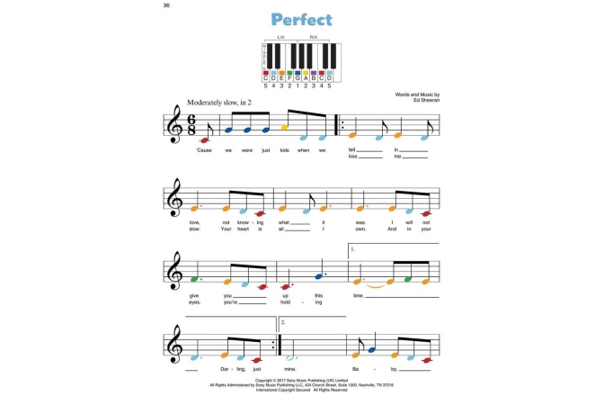 Carte de cântece No brand Piano-by-Color - Pop Songs