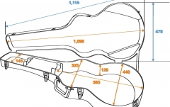 Case chitară acustică Dimavery ABS Case for jumbo acoustic
