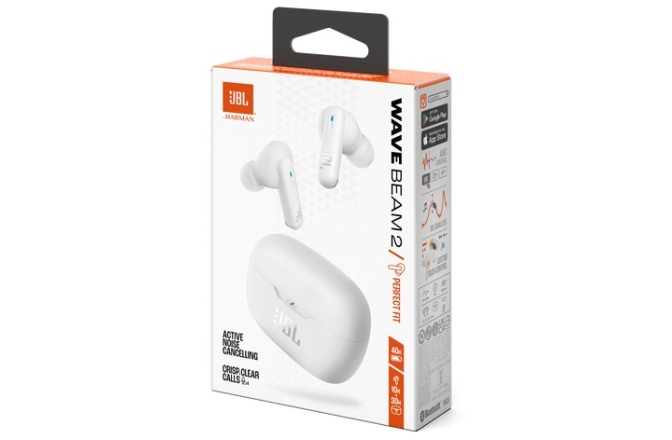 Căști Bluetooth In-Ear JBL Wave Beam 2 White