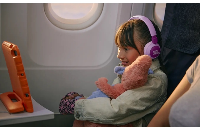 Căști Bluetooth pentru copii JBL Junior 320BT Purple