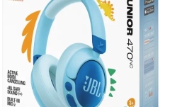 Căști Bluetooth pentru copii JBL Junior 470NC Blue