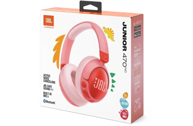 Căști Bluetooth pentru copii JBL Junior 470NC Pink