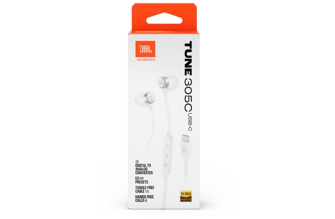 Căști in-ear (Earbuds) JBL Tune 305C USB White