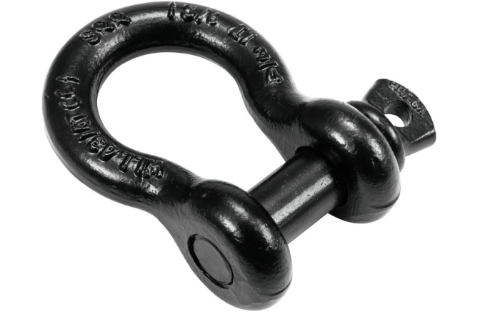 Cătușă lumini SafeCase Shackle 19mm black with Screwbolt
