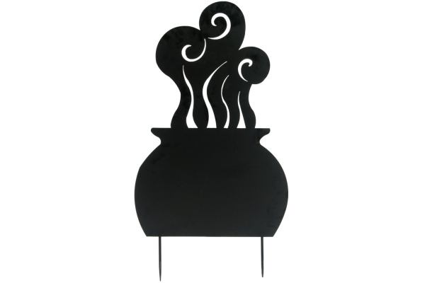 Silhouette Metal Witch Pot, 83cm Silhouette Metal Witch Pot, 83cm