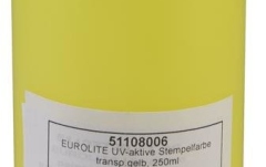 Cerneală pentru ștampilă UV, galben Eurolite UV-active Stamp Ink, transparent yellow, 250ml