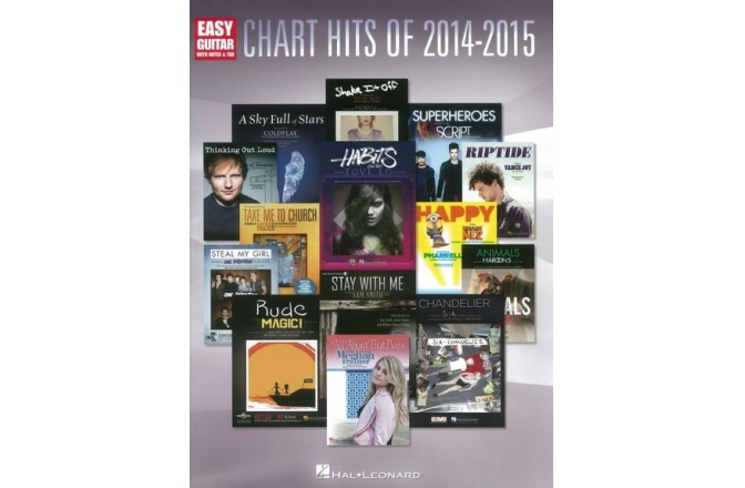 No brand CHART HITS OF 2014-2015 EASY GUITAR WITH TAB GTR BK