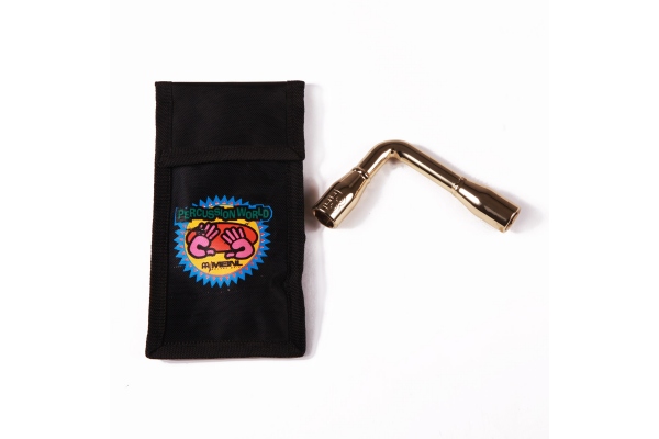 tuning key L shaped - gold 13 + 14 mm for congas