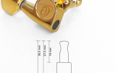 Cheie de acordare Ukulele Ortega Tuning Mechanics E, A, D - gold  E, A, D