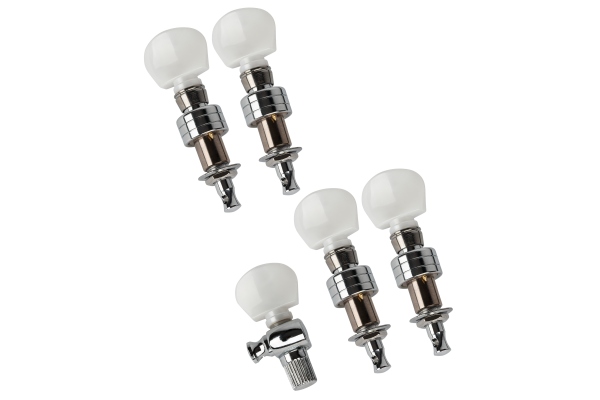 5 String Banjo Tuning Machines / Ration 4:1, 10:1 - Chrome 5 String Banjo Tuning Machines / Ration 4:1, 10:1 - Chrome 