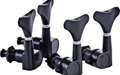 Cheițe chitară bas Ortega Electric/acoustic bass tuning machines, standard, 4-string Die-Cast, 2+2 - Black