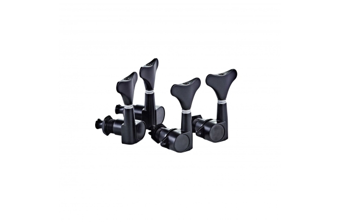 Cheițe chitară bas Ortega Electric/acoustic bass tuning machines, standard, 4-string Die-Cast, 2+2 - Black