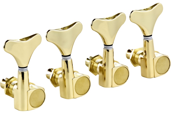 Electric/acoustic bass tuning machines, standard, 4 string Die-Cast, 4 in line - Gold