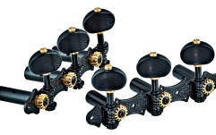 Cheițe chitară clasică Ortega classic tuning machines set - black hw / black tubes deluxe