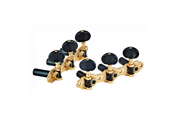 classic tuning machines set - gold hw / black tubes deluxe
