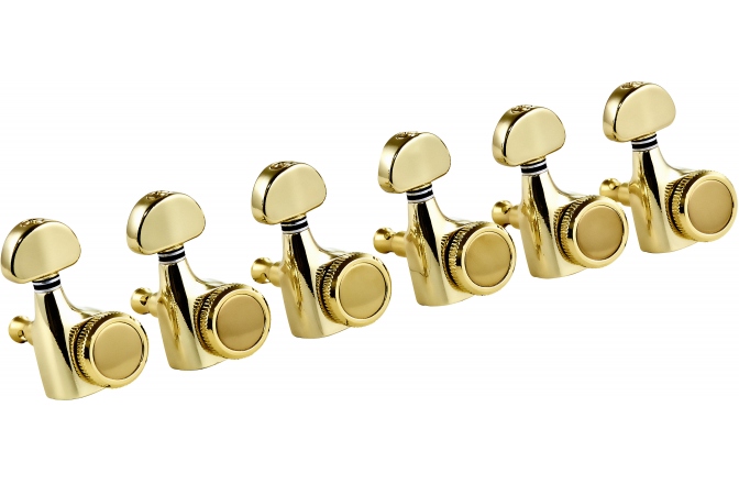 Cheițe chitară electrică Ortega Locking machines with plain wheel, 6 in line - Gold