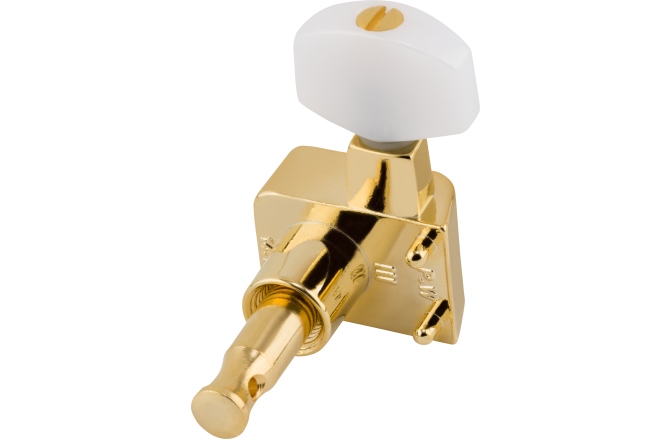 Cheițe de Chitară Fender Deluxe Cast/Sealed Guitar Tuning Machines with Pearl Buttons (Set of 6) Gold
