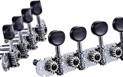 Cheițe mandolină Ortega Mandolin, A-style, deluxe, black buttons - Chrome