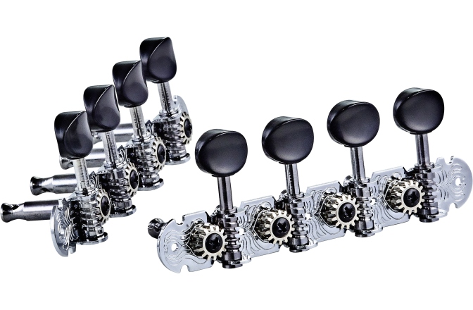 Cheițe mandolină Ortega Mandolin, A-style, deluxe, black buttons - Chrome