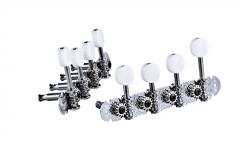 Cheițe mandolină Ortega Mandolin, F-style, premium, white buttons - Chrom