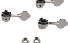 Cheiţe bas electric/acustic Fender Deluxe Bass Tuners with Fluted-Shafts (4) Black Chrome