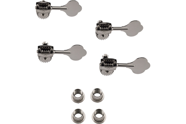 Deluxe Bass Tuners with Fluted-Shafts (4) Black Chrome