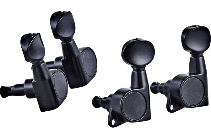 Cheiţe ukulele Ortega Ukulele Die-Cast, black button - Black