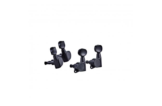 Cheiţe ukulele Ortega Ukulele Die-Cast, black button - Black