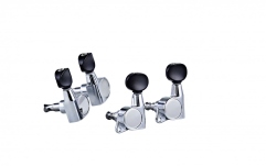 Cheiţe ukulele Ortega Ukulele Die-Cast, black button - Chrome