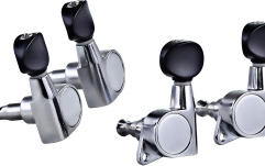 Cheiţe ukulele Ortega Ukulele Die-Cast, black button, entry level - Chrome