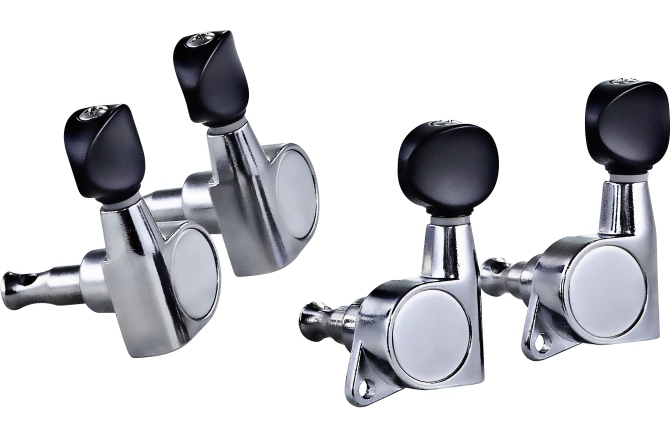 Cheiţe ukulele Ortega Ukulele Die-Cast, black button, entry level - Chrome