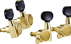 Cheiţe ukulele Ortega Ukulele Die-Cast, black button - Gold