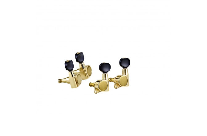 Cheiţe ukulele Ortega Ukulele Die-Cast, black button - Gold