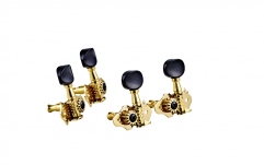 Cheiţe ukulele Ortega Ukulele set open gear, black ABS button - Gold