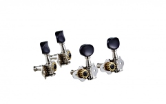 Cheiţe ukulele Ortega Ukulele set open gear, black ABS button - Nickel