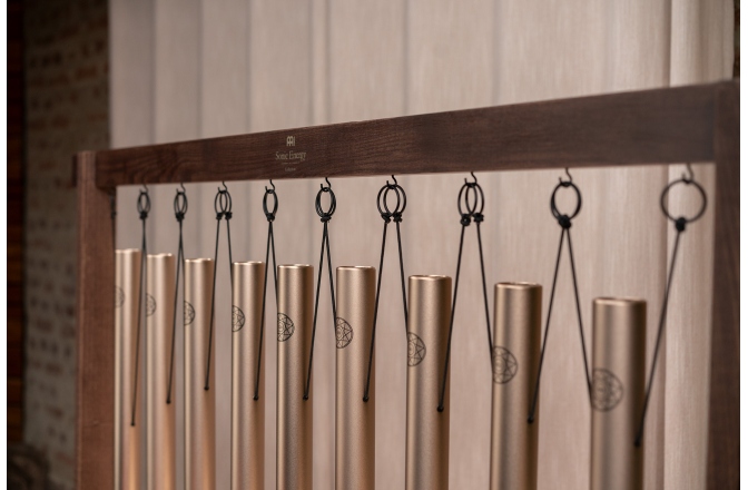 Chimes Meinl 9-piece Sound Bath Tube Chime Solfeggio Set, Champagne gold