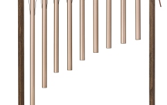 Chimes Meinl 9-piece Sound Bath Tube Chime Solfeggio Set, Champagne gold