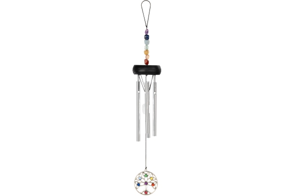 Mini Tree of Life Chakra Chime, 12" / 30 cm, Silver