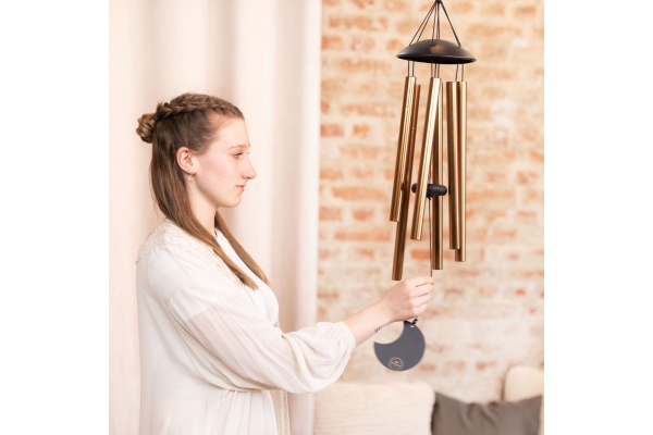 Moon Meditation Chime, 32" / 80 cm, 432 Hz, Round Arch, Bronze&#10;