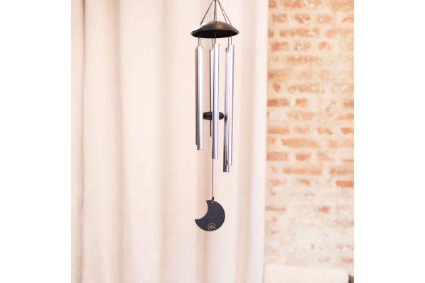 Moon Meditation Chime, 32" / 80 cm, 432 Hz, Round Arch, Silver