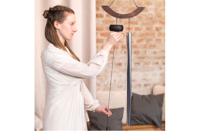 Chimes Meinl Moon Meditation Chime, 49" / 125 cm, 432 Hz, Curved Suspension, Silver