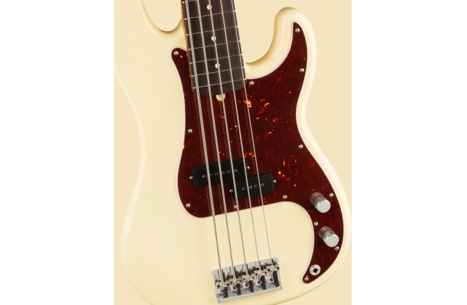 Chitară Bas cu 5 Corzi Fender American PRO II Precision Bass V Olympic White