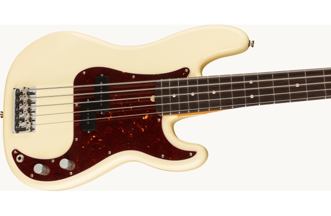 Chitară Bas cu 5 Corzi Fender American PRO II Precision Bass V Olympic White