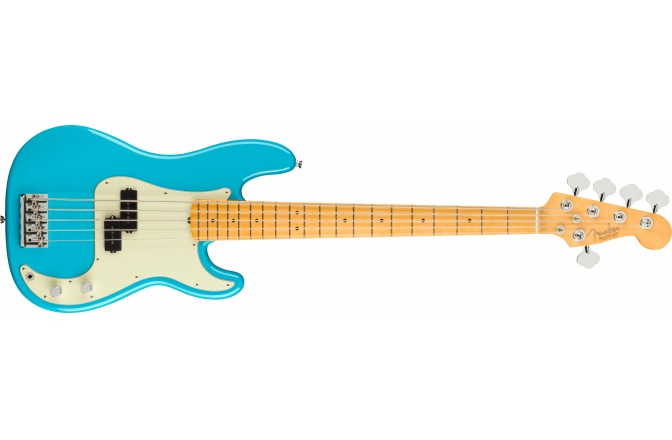 Chitară bas cu 5 corzi Fender American Professional II Precision Bass V  Miami Blue