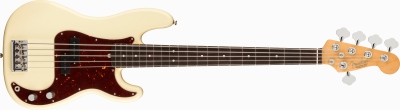 Fender Chitară Bas cu 5 Corzi American Professional  II Precision Bass V Olympic White