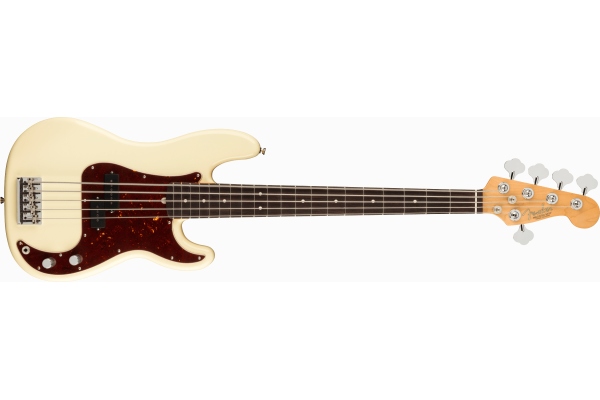 American Professional II Precision Bass V Olympic White