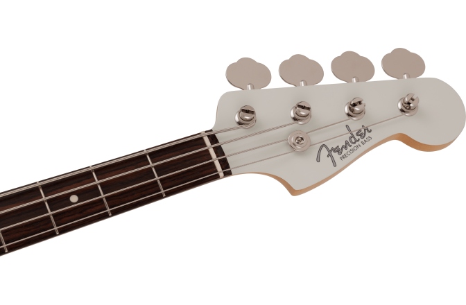 Chitară Bas Fender 2023 Collection Made in Japan Traditional 60s Precision Bass Rosewood Fingerboard Olympic White with Red Competition Stripe